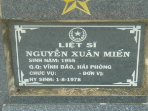 Tìm thân nhân liệt sĩ  Nguyễn Xuân Miến
