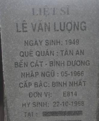 Tìm thân nhân liệt sĩ Lê Văn Lượng