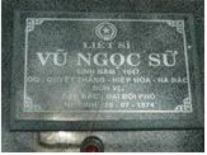 Tìm thân nhân liệt sĩ Vũ Ngọc Sử