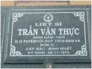 Tìm thân nhân liệt sĩ Trần Văn Thực
