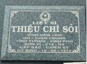 Tìm thân nhân liệt sĩ Thiệu Chí Sỏi