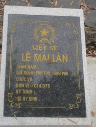 Nhắn tìm thân nhân liệt sỹ  Lê Mai Lân