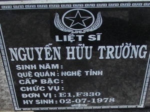Nhắn tìm thân nhân liệt sỹ Nguyễn Hữu Trường