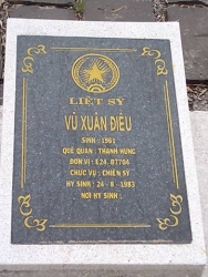 Nhắn tìm thân nhân liệt sỹ Vũ Xuân Điêu