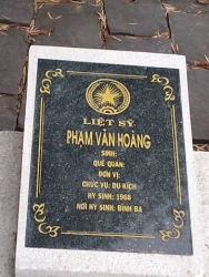 Tìm thân nhân liệt sỹ Phạm Văn Hoàng