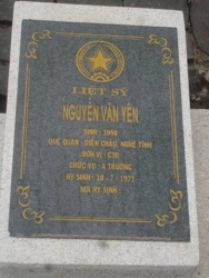 Nhắn tìm thân nhân liệt sỹ Nguyễn Văn Yên