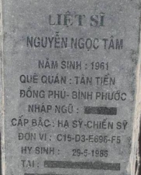 Tìm thân nhân liệt sĩ Nguyễn Ngọc Tâm