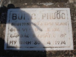Nhắn tìm thân nhân liệt sĩ  Bùi Công Phước