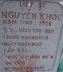 Tìm thân nhân liệt sĩ Nguyễn Khóc