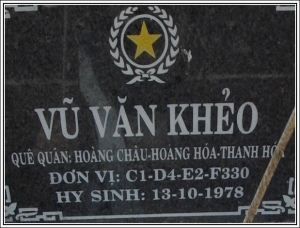 Nhắn tìm thân nhân liệt sỹ Vũ Văn Khẻo