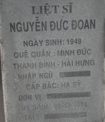Tìm thân nhân liệt sĩ Nguyễn Đức Đoan