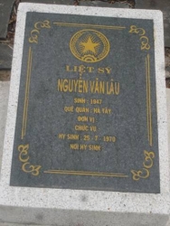 Nhắn tìm thân nhân liệt sỹ  Nguyễn Văn Lâu