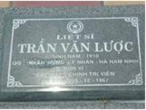 Tìm thân nhân liệt sĩ Trần Văn Lược