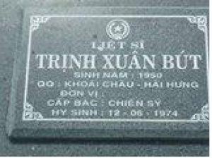 Tìm thân nhân liệt sĩ Trịnh Xuân Bút