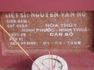 Nhắn tìm thân nhân liệt sỹ  Nguyễn Văn Nơ