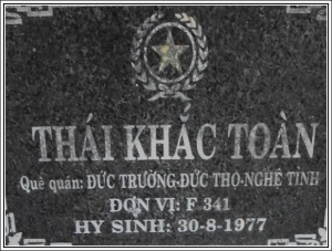 Nhắn tin tìm thân nhân liệt sĩ Thái Khắc Toàn