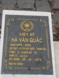 Nhắn tìm thân nhân liệt sỹ Hà Văn Quắc
