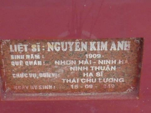 Nhắn tìm thân nhân liệt sỹ  Nguyễn Kim Anh - Sinh năm: 1909