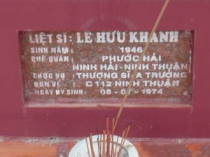 Nhắn tìm thân nhân liệt sỹ Lê Hữu Khanh