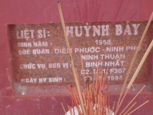 Nhắn tìm thân nhân liệt sỹ  Huỳnh Bảy