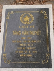 Nhắn tìm thân nhân liệt sỹ  Tăng Văn Thuyết