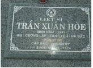 Tìm thân nhân liệt sĩ Trần Xuân Hòe