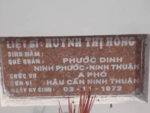 Nhắn tìm thân nhân liệt sỹ  Huỳnh Thị Hông