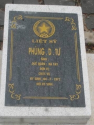 Nhắn tìm thân nhân liệt sỹ  Phùng.D.Tư