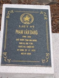 Nhắn tìm thân nhân liệt sỹ Phạm Văn Đảng 