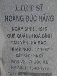 Tìm thân nhân liệt sĩ Lương Đức Hấng