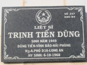 Tìm thân nhân liệt sĩ Trịnh Tiến Dũng