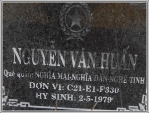 Nhắn tìm thân nhân liệt sỹ  Nguyễn Văn Huấn
