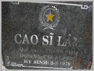 Nhắn tìm thân nhân liệt sỹ Cao Sĩ Lâm