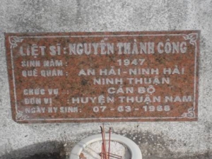 Nhắn tìm thân nhân liệt sỹ  Nguyễn Thành Công