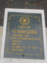 Nhắn tìm mộ liệt sỹ Võ Thành Dương