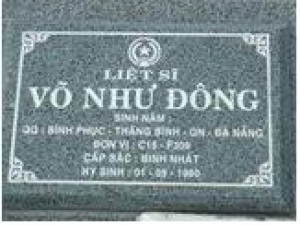 Tìm thân nhân liệt sĩ Võ Như Đông