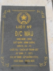 Nhắn tin tìm thân nhân liệt sỹ Màu