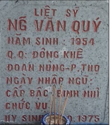 Tìm thân nhân liệt sĩ Nguyễn Văn Quý