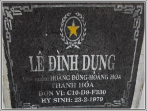 Nhắn tìm thân nhân liệt sỹ  Lê Đình Dụng
