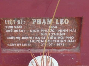 Nhắn tìm thân nhân liệt sỹ Phạm Lẹo