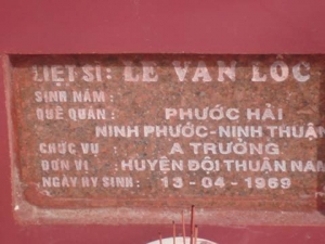 Nhắn tìm thân nhân liệt sỹ Lê Văn Lôc