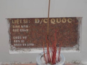 Nhắn tìm thân nhân liệt sĩ Quốc