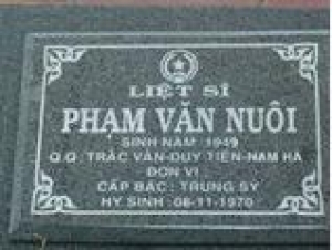 Tìm thân nhân liệt sĩ Phạm Văn Nuôi