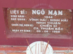 Nhắn tìm thân nhân liệt sỹ  Ngô Mạm