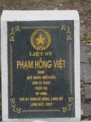 Nhắn tìm thân nhân liệt sỹ  Phạm Hồng Việt
