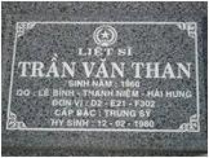 Tìm thân nhân liệt sĩ Trần Văn  Than