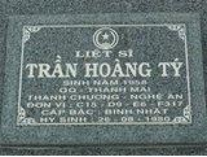 Tìm thân nhân liệt sĩ Trần Hoàng Tý