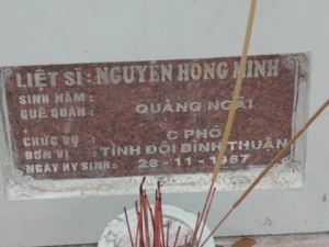 Nhắn tìm thân nhân liệt sỹ  Nguyễn Hồng Minh