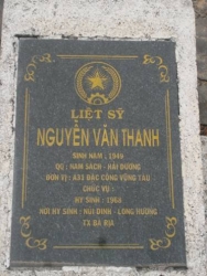 Nhắn tìm thân nhân liệt sỹ Nguyễn Văn Thanh 