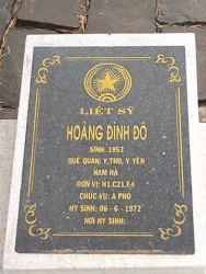 Nhắn tìm thân nhân liệt sỹ  Hoàng Đình Đô